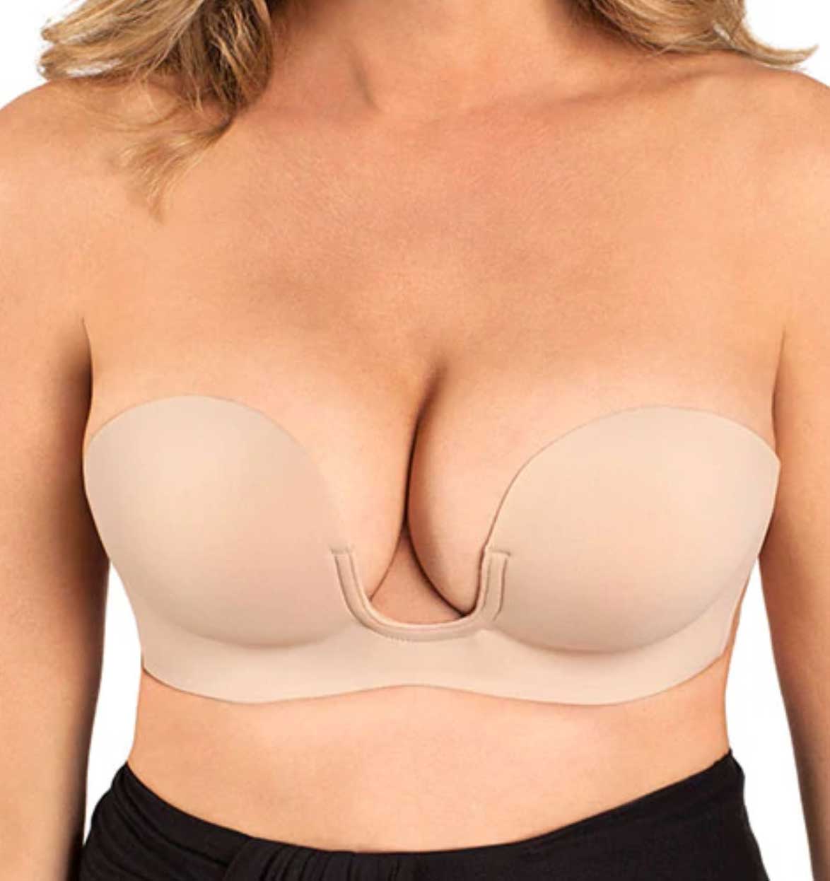 Voluptuous U Plunge Backless Strapless Self Adhesive Bra