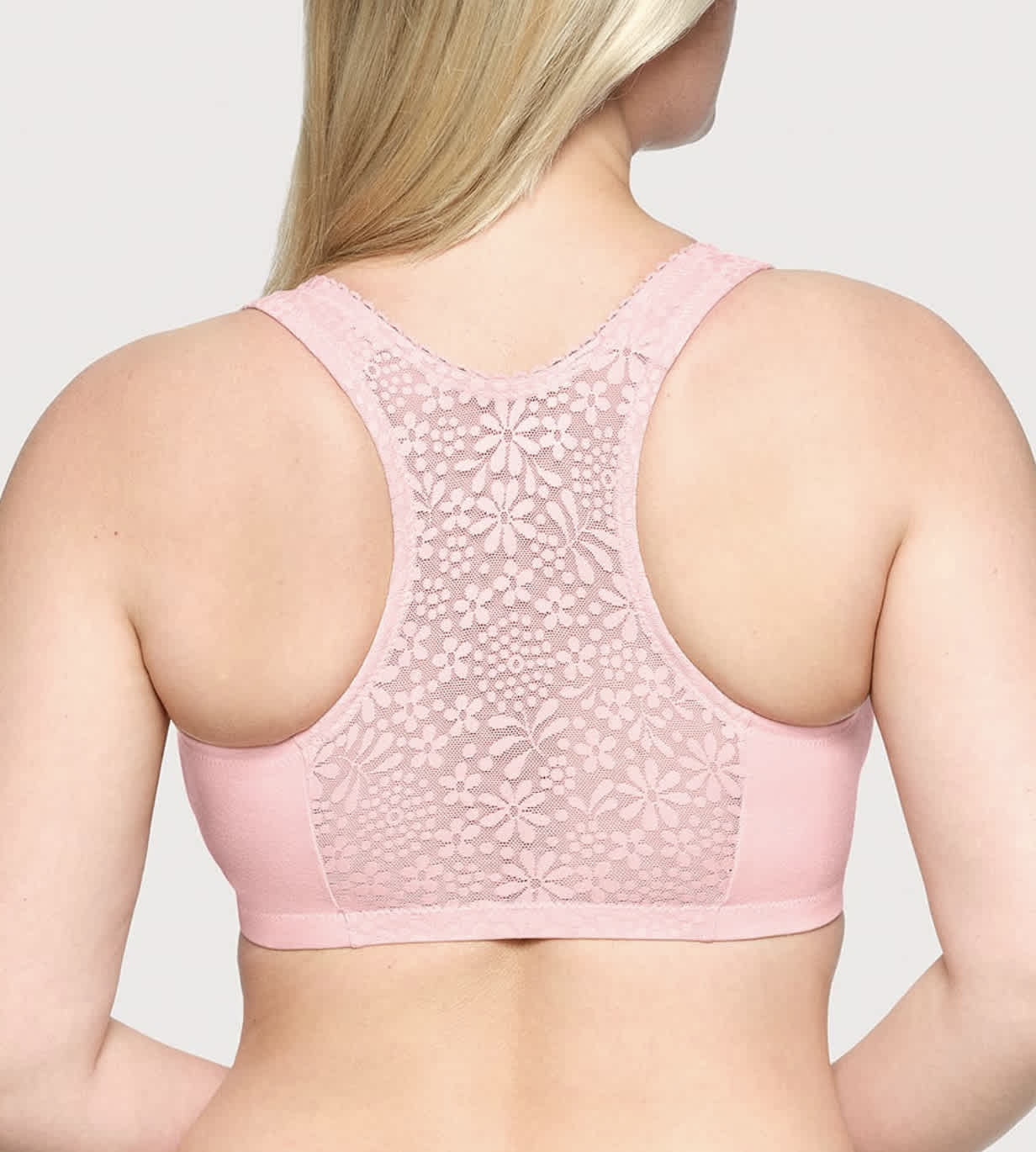 Front Closure Cotton T-Back Wireless
