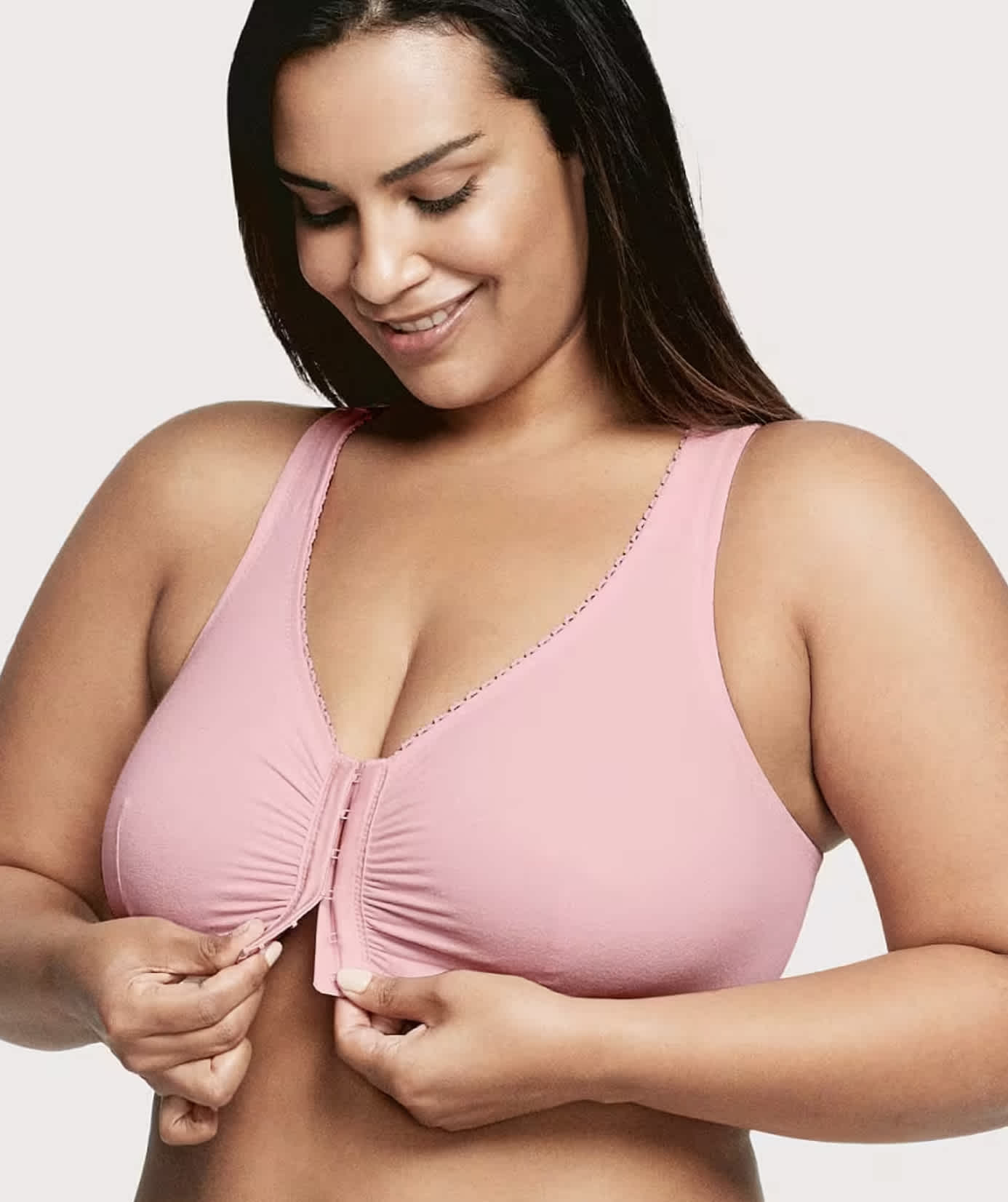 Front Closure Cotton T-Back Wireless